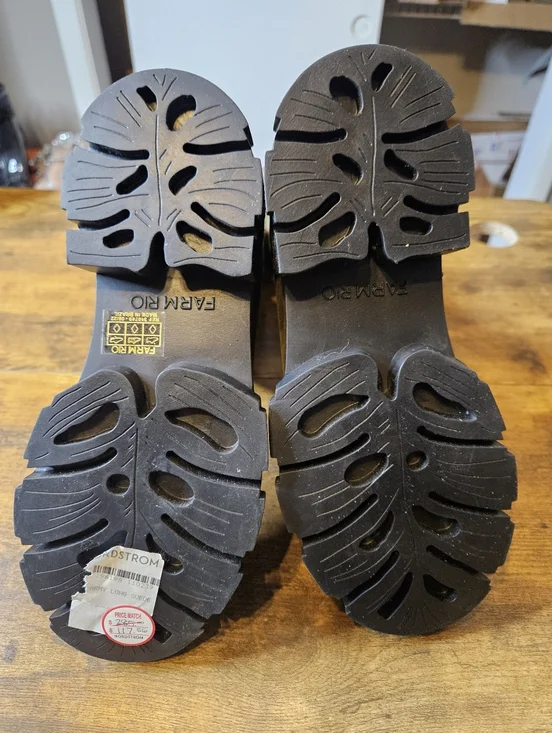 Farm Rio Women's US 7 EU 38 Knee High Olive Green Army Faux Suede Boots SCUFF - Picture 4 of 15